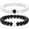 Black and white Matte bead bracelet