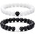 Black and white Matte bead bracelet