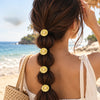Circle Stone Flower Hair Tie