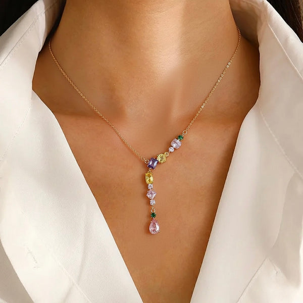 Dangling Crystal Necklace