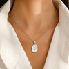 Rose on shell Necklace