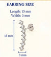 Crystal Line Ball Back Studs