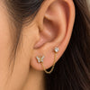 Butterfly Chain Stud Earrings