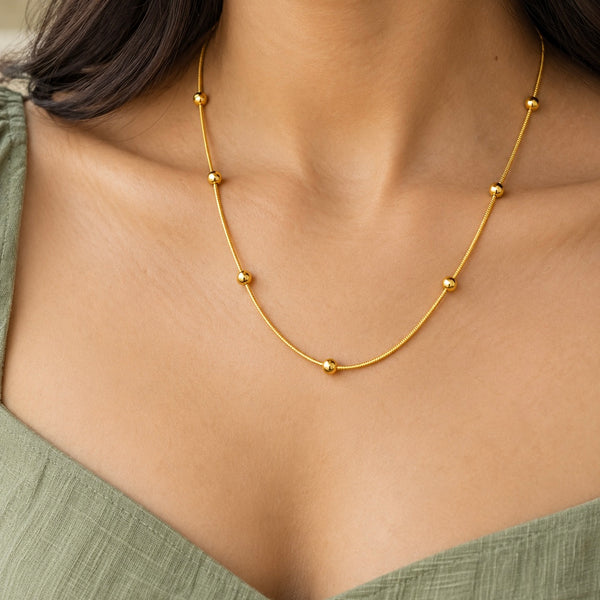 Golden Dots Grace Necklace