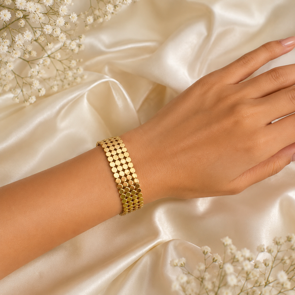 Golden Coin Mesh Kada