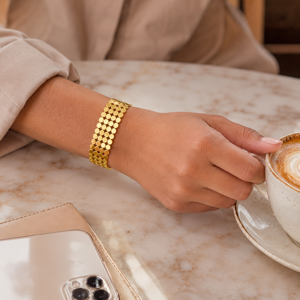 Golden Coin Mesh Kada