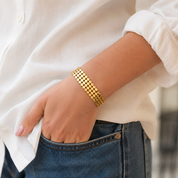 Golden Coin Mesh Kada