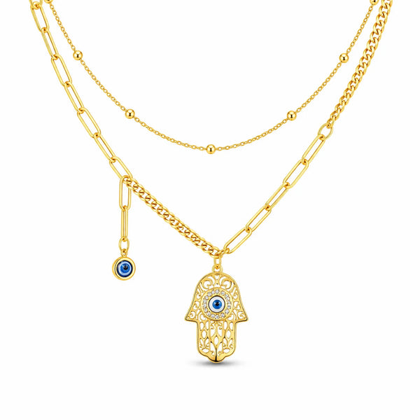 Hanging Hamsa Necklace