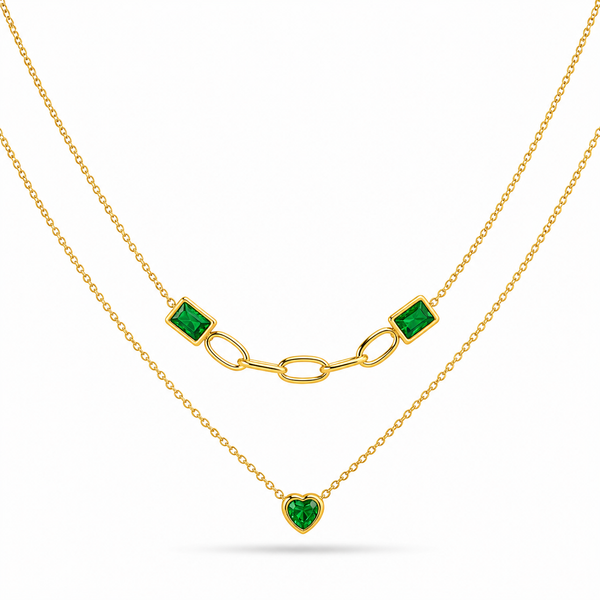 Heart Square LayerNecklace