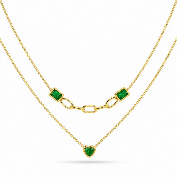 Heart Square LayerNecklace