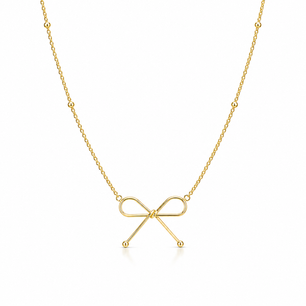 Hollow Bow Necklace