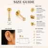 Tiny Solitaire Flat back Earrings