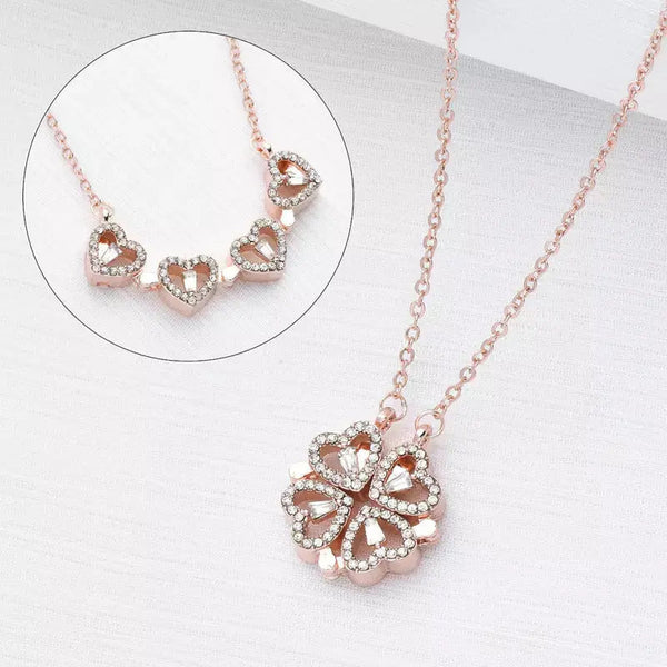 Two in one Heart Clover Necklace