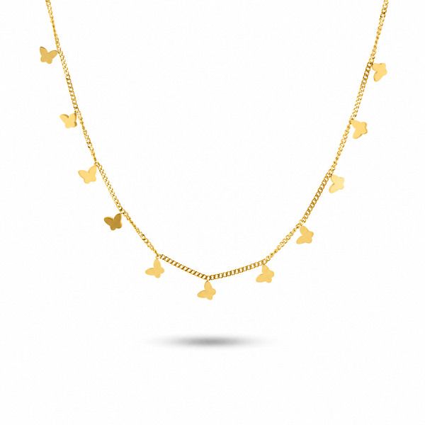 Hanging Butterfly TanmaniyaNecklace