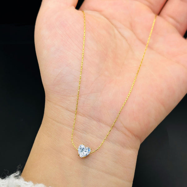 Heart Baby Diamond Necklace