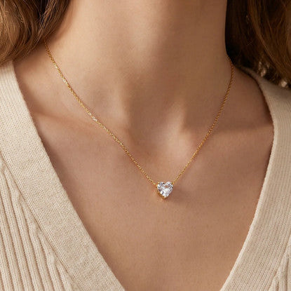 Heart Baby Diamond Necklace