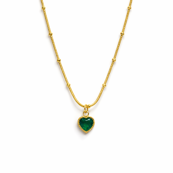 Emerald Heart Necklace