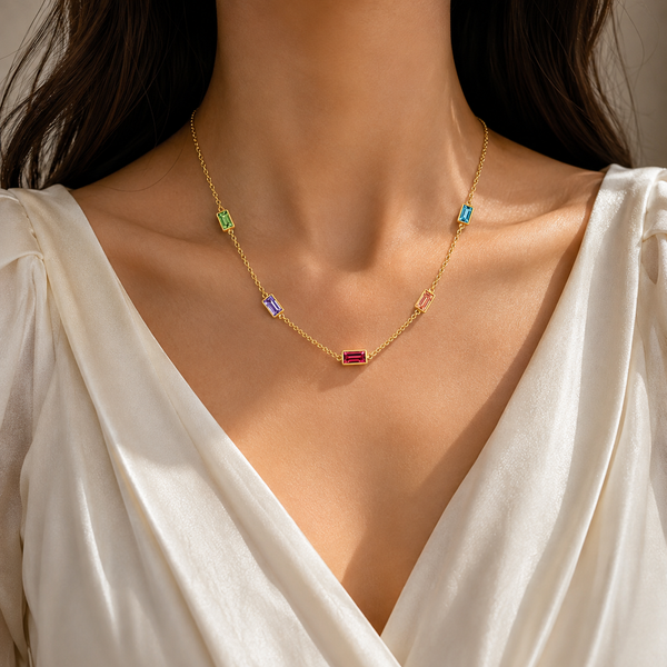 Multi stone Tanmaniya Necklace