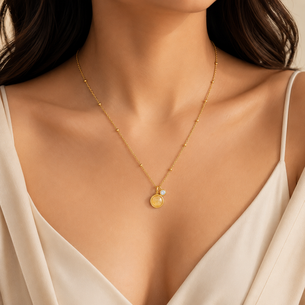 Minimalist gemstone Necklace