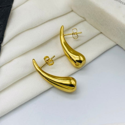 Tear Drop Long Sleek Earrings