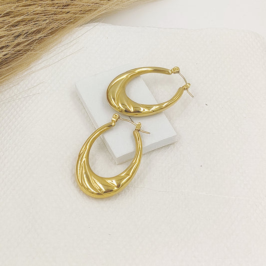 Water Drop Design hoops Earrings