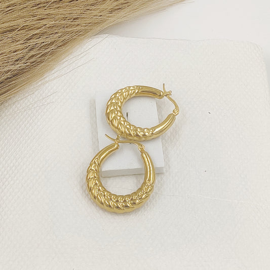 Croissant Chunky Hoops Earrings