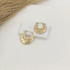Flower print small Hoops Earrings