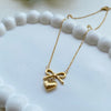 Bow Heart LinkedNecklace