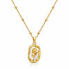 Rose on shell Necklace