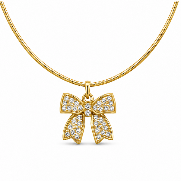 Bow Diamond Necklace