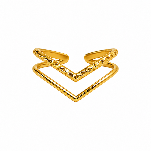 Chevron Stack Ring