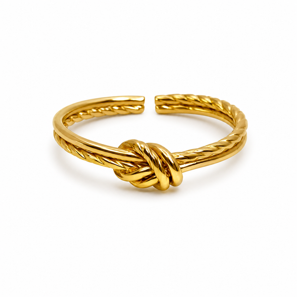 Double Twist Knot Ring