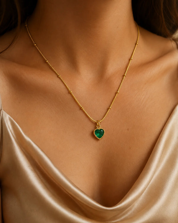 Emerald Heart Necklace