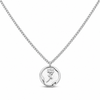Circle Rose Stamp Necklace