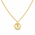 Circle Rose Stamp Necklace