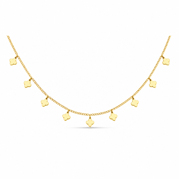Dangling Clover Tanmaniya Necklace