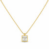 Square Single Stone Necklace