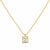 Square Single Stone Necklace