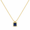 Square Single Stone Necklace