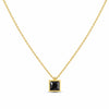 Square Single Stone Necklace