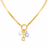 Shell Diamond Multi Charms Necklace