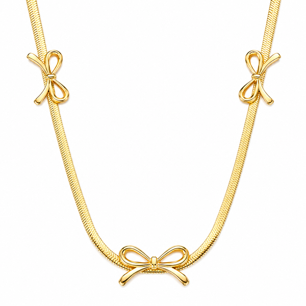 Bow Snake chain Necklace
