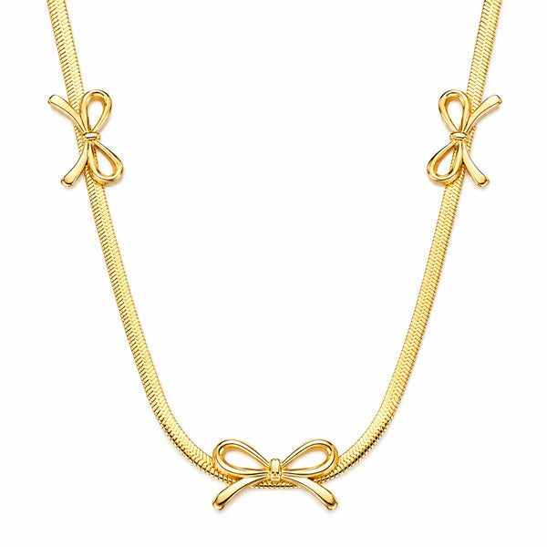 Bow Snake chain Necklace