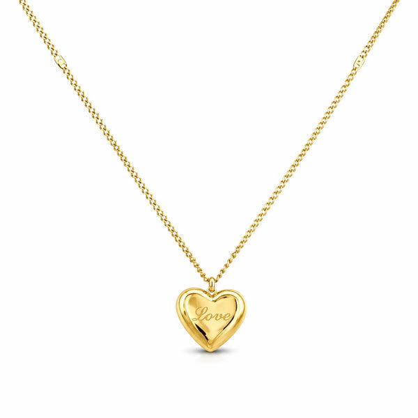 Puffed Heart Necklace