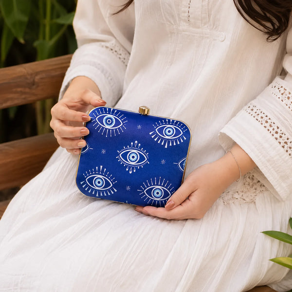 Evil eyeprint clutch
