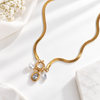 Pearl Diamond Multi Charms Necklace