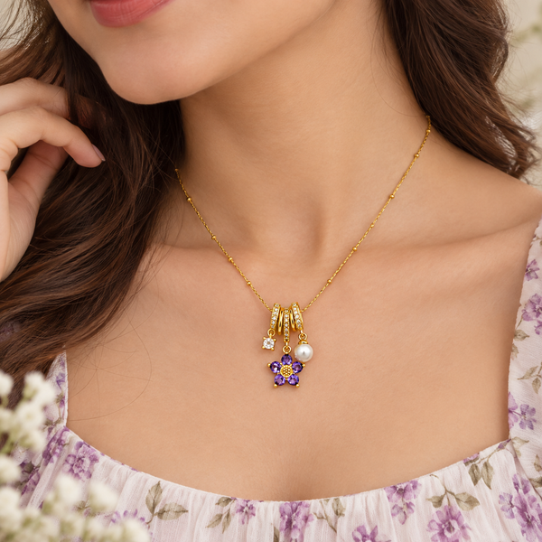 Rosy bloom Necklaces