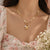 Heart Pearl Diamond Multi Charms Necklace