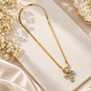 Shell Diamond Multi Charms Necklace