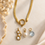 Shell Diamond Multi Charms Necklace